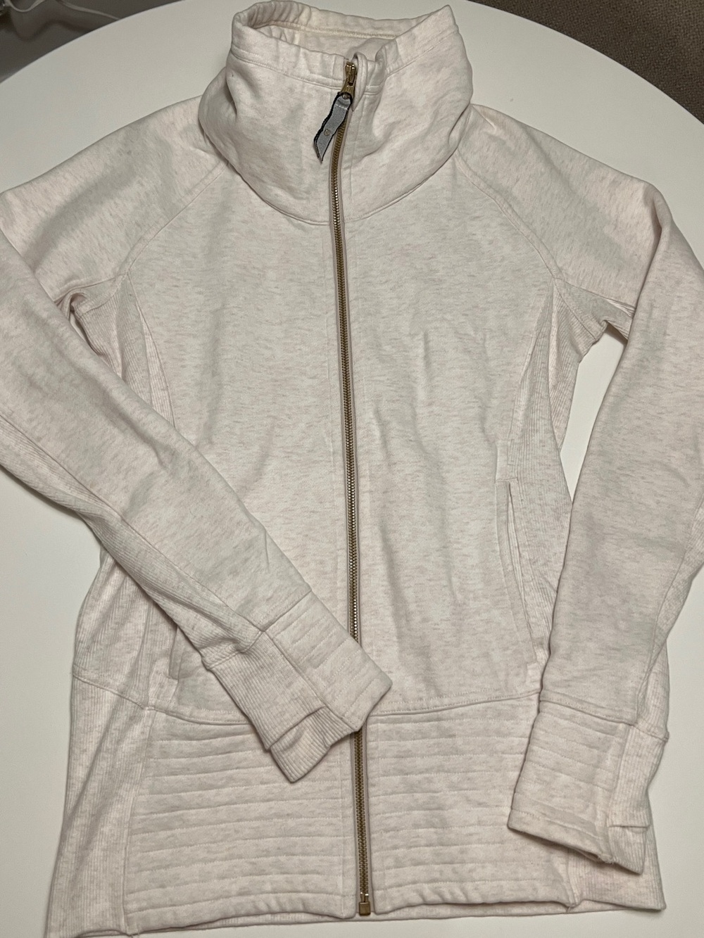 Lululemon Light Cream Full-Zip High Collar Jacket